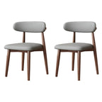 Ensemble de 2 chaises de salle à manger en bois de style moderne du milieu du siècle
