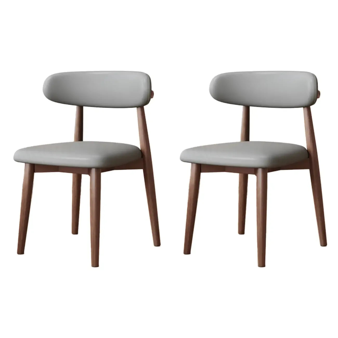 Ensemble de 2 chaises de salle à manger en bois de style moderne du milieu du siècle