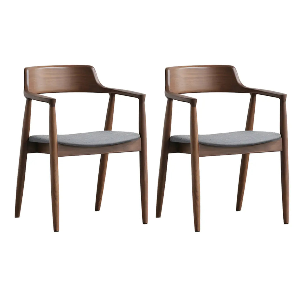Ensemble de 2 chaises de salle à manger en bois massif style milieu du siècle