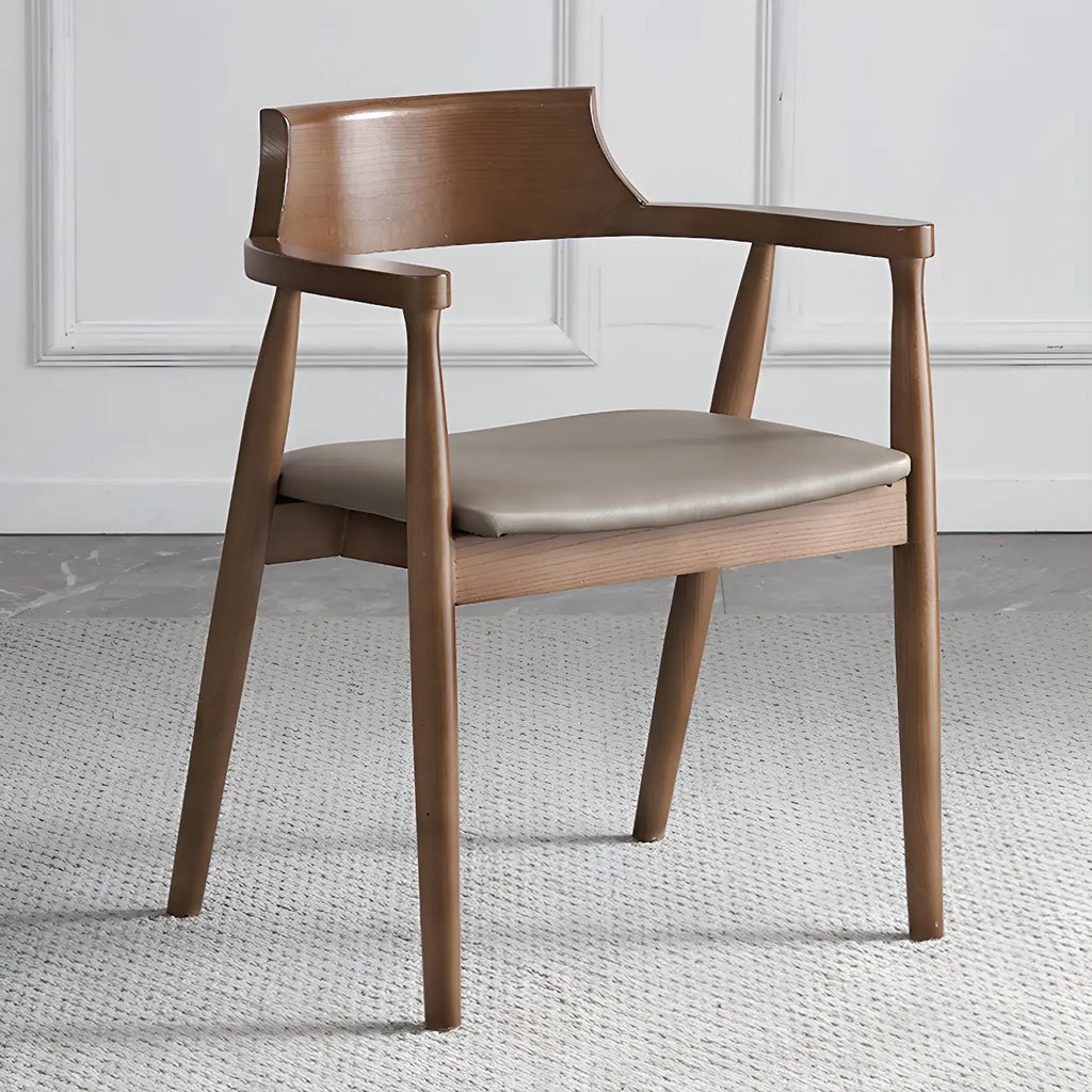 Ensemble de 2 chaises de salle à manger en bois massif style milieu du siècle