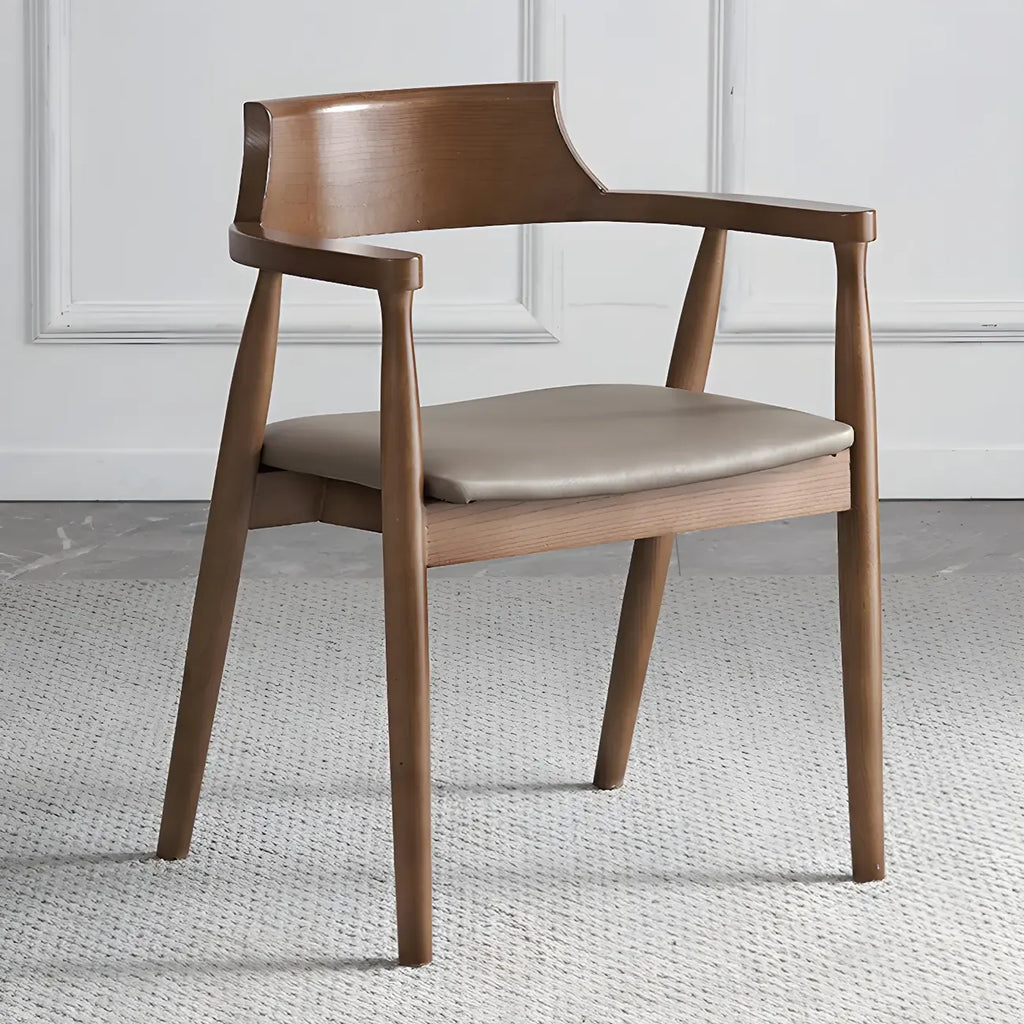 Ensemble de 2 chaises de salle à manger en bois massif style milieu du siècle