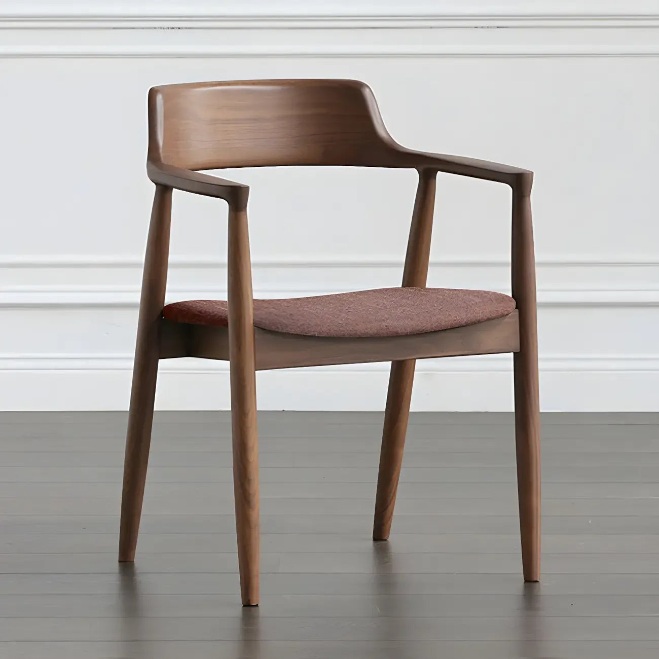 Ensemble de 2 chaises de salle à manger en bois massif style milieu du siècle