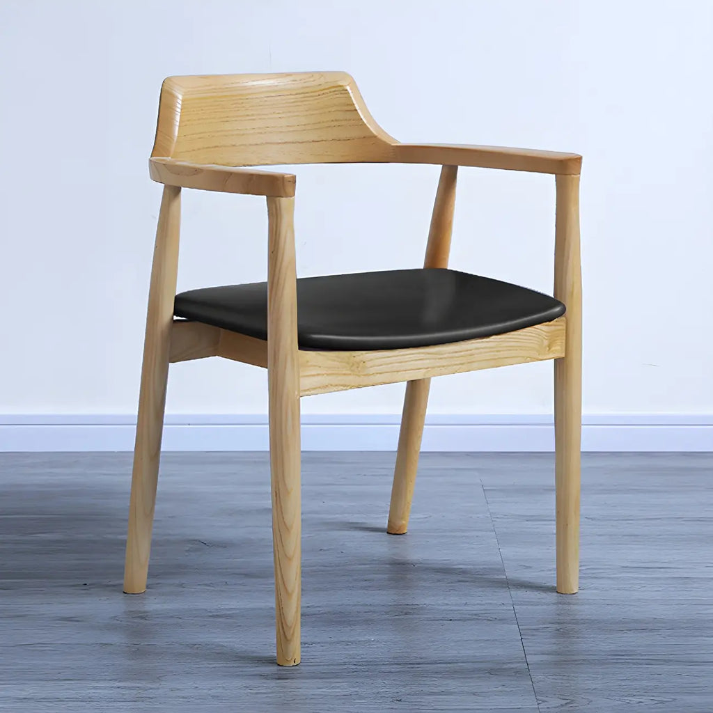 Ensemble de 2 chaises de salle à manger en bois massif style milieu du siècle
