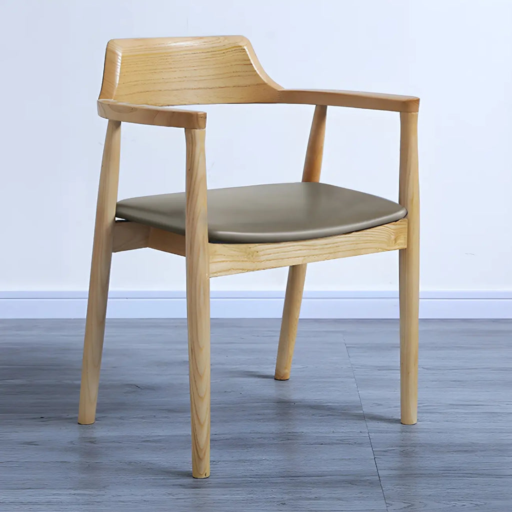 Ensemble de 2 chaises de salle à manger en bois massif style milieu du siècle