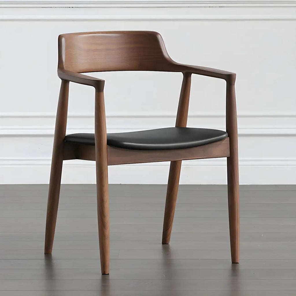 Ensemble de 2 chaises de salle à manger en bois massif style milieu du siècle