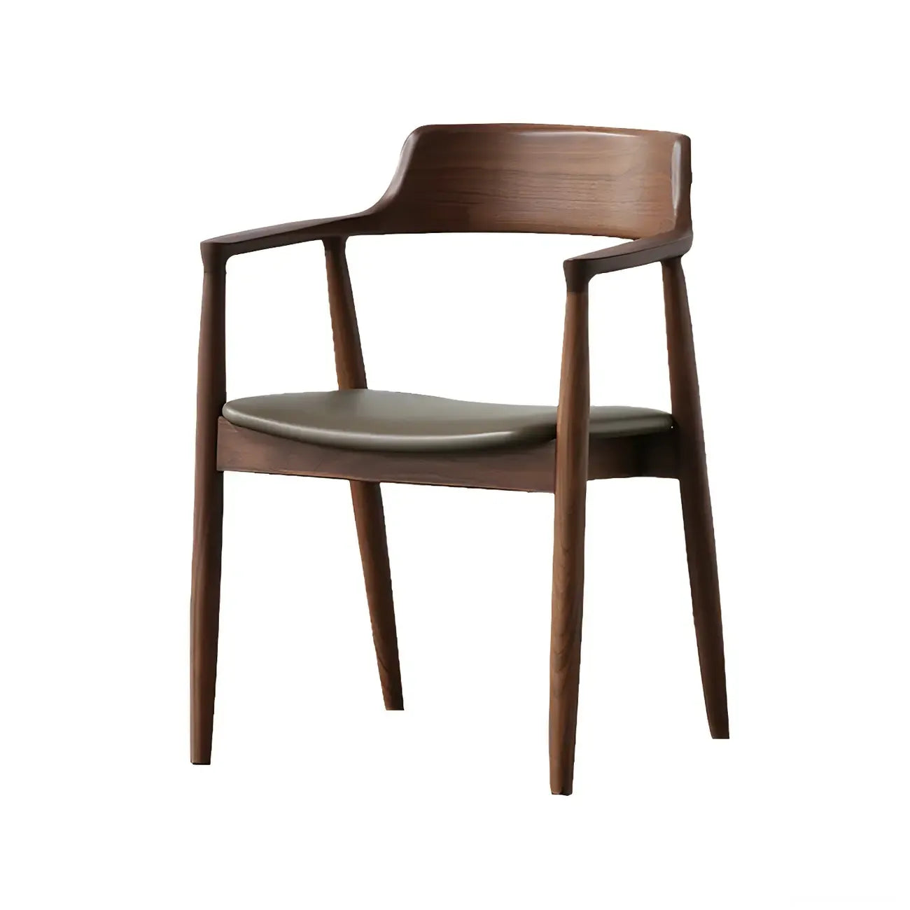 Ensemble de 2 chaises de salle à manger en bois massif style milieu du siècle