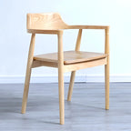 Ensemble de 2 chaises de salle à manger en bois massif style milieu du siècle