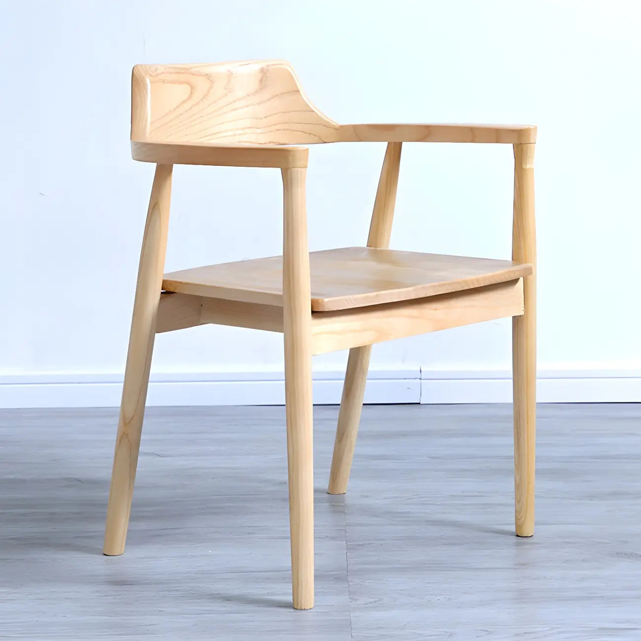 Ensemble de 2 chaises de salle à manger en bois massif style milieu du siècle