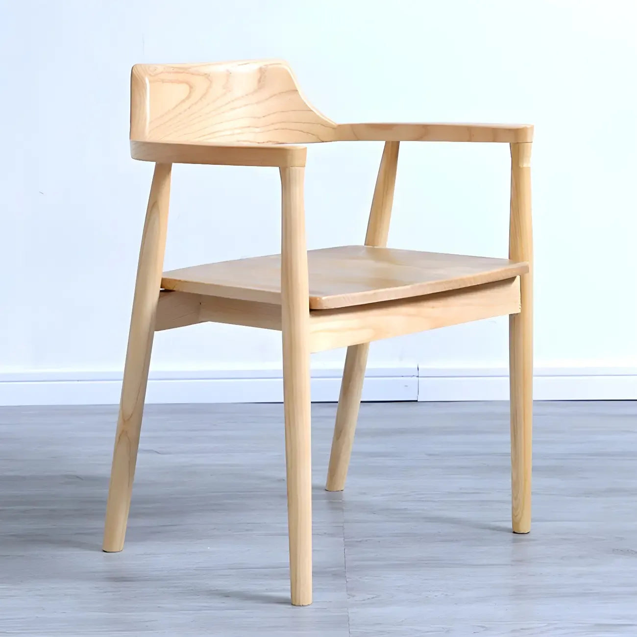 Ensemble de 2 chaises de salle à manger en bois massif style milieu du siècle