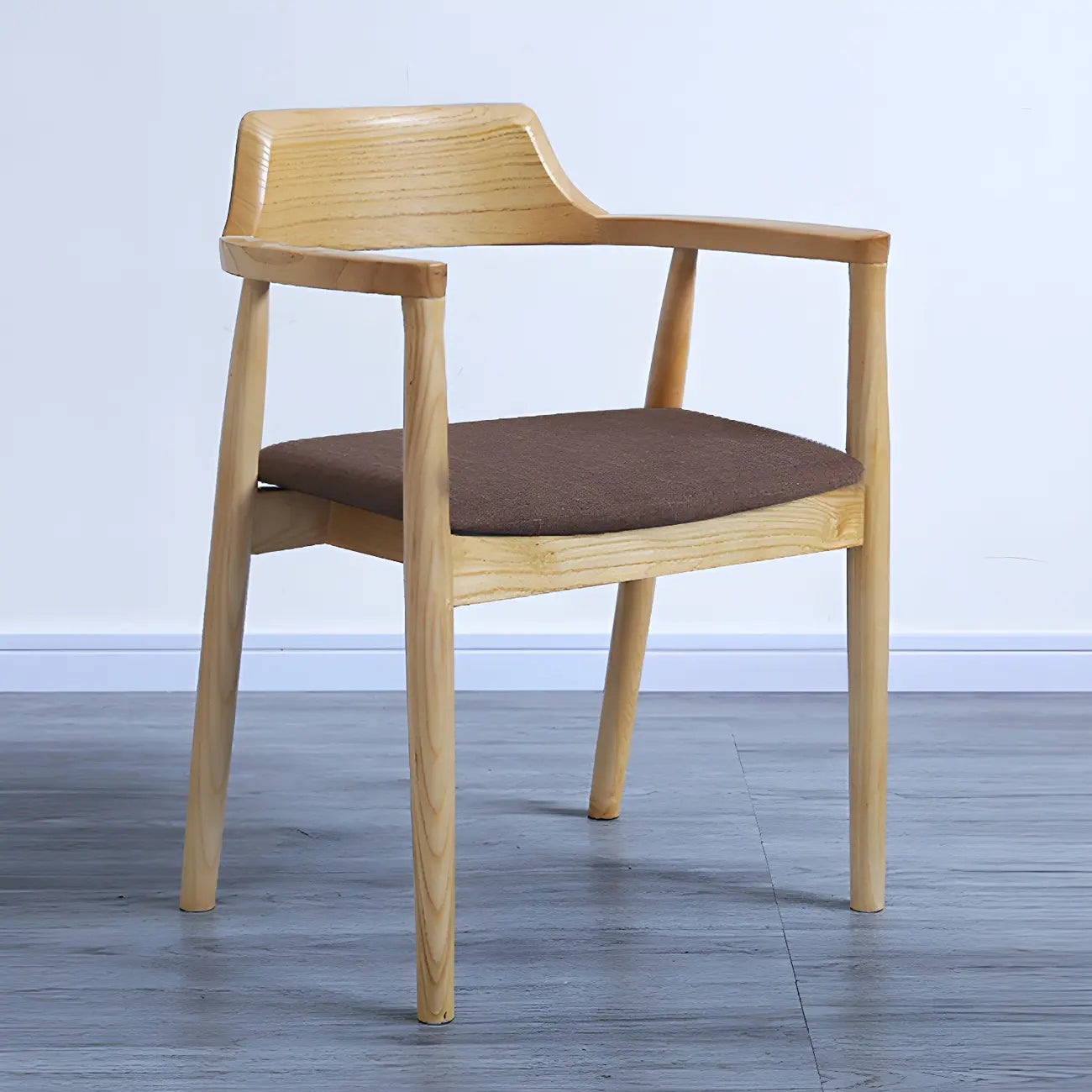Ensemble de 2 chaises de salle à manger en bois massif style milieu du siècle