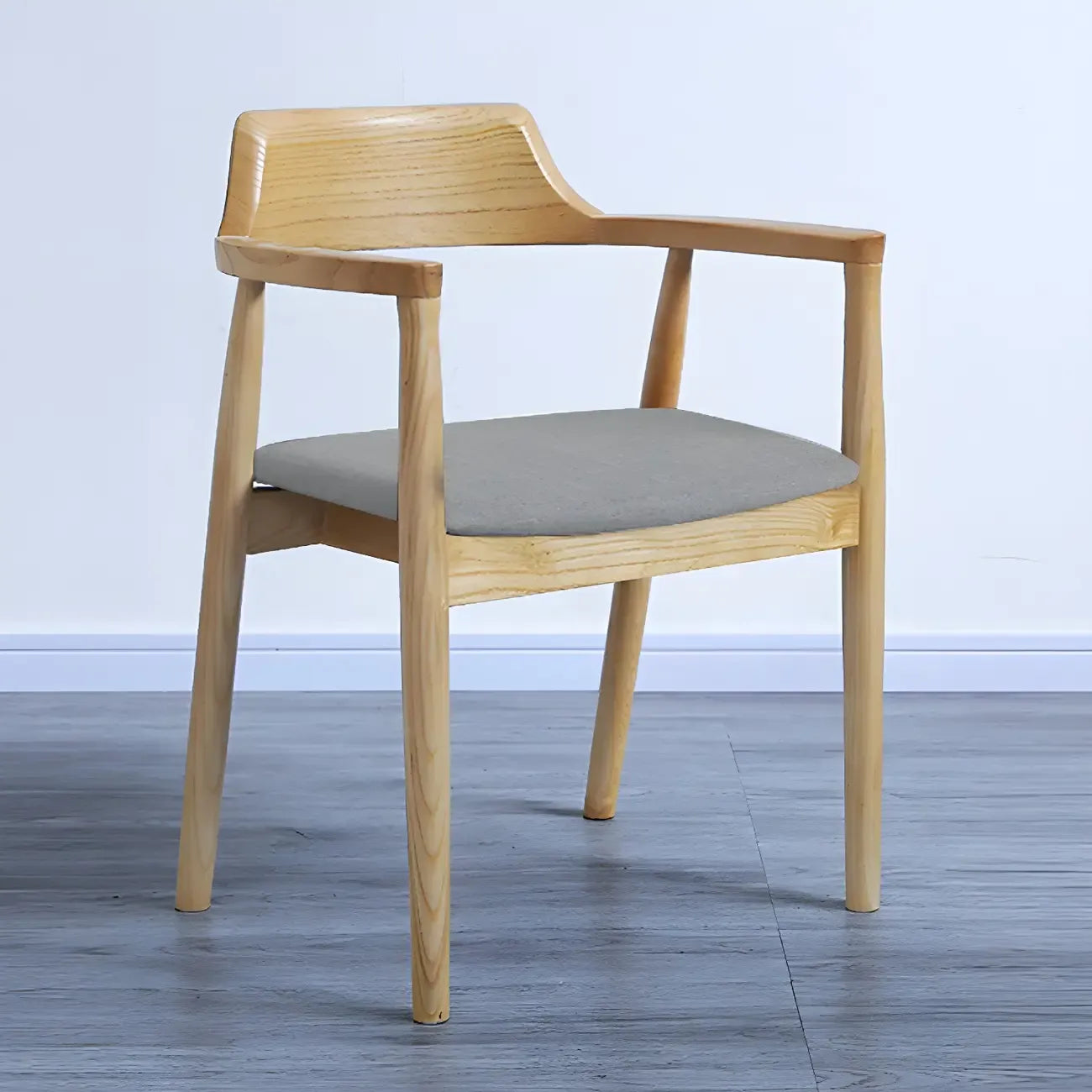 Ensemble de 2 chaises de salle à manger en bois massif style milieu du siècle