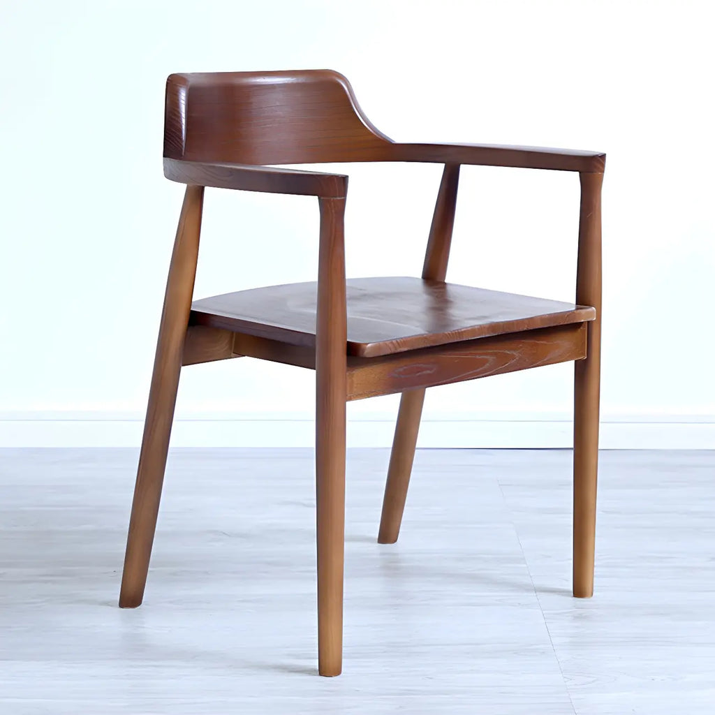 Ensemble de 2 chaises de salle à manger en bois massif style milieu du siècle