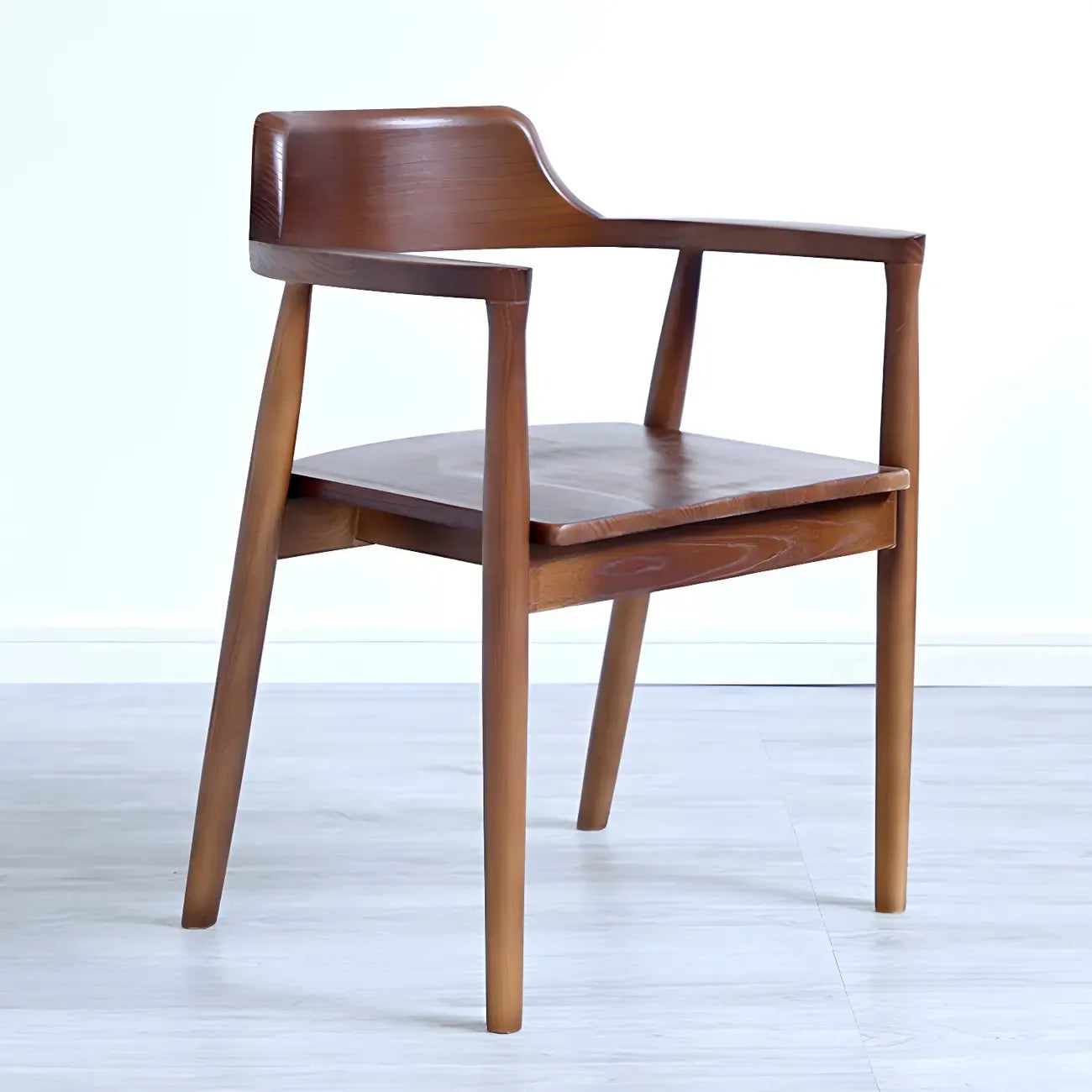 Ensemble de 2 chaises de salle à manger en bois massif style milieu du siècle