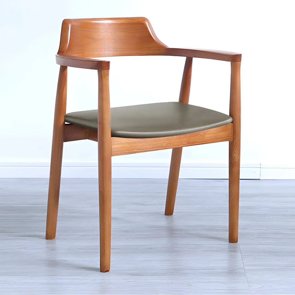 Ensemble de 2 chaises de salle à manger en bois massif style milieu du siècle