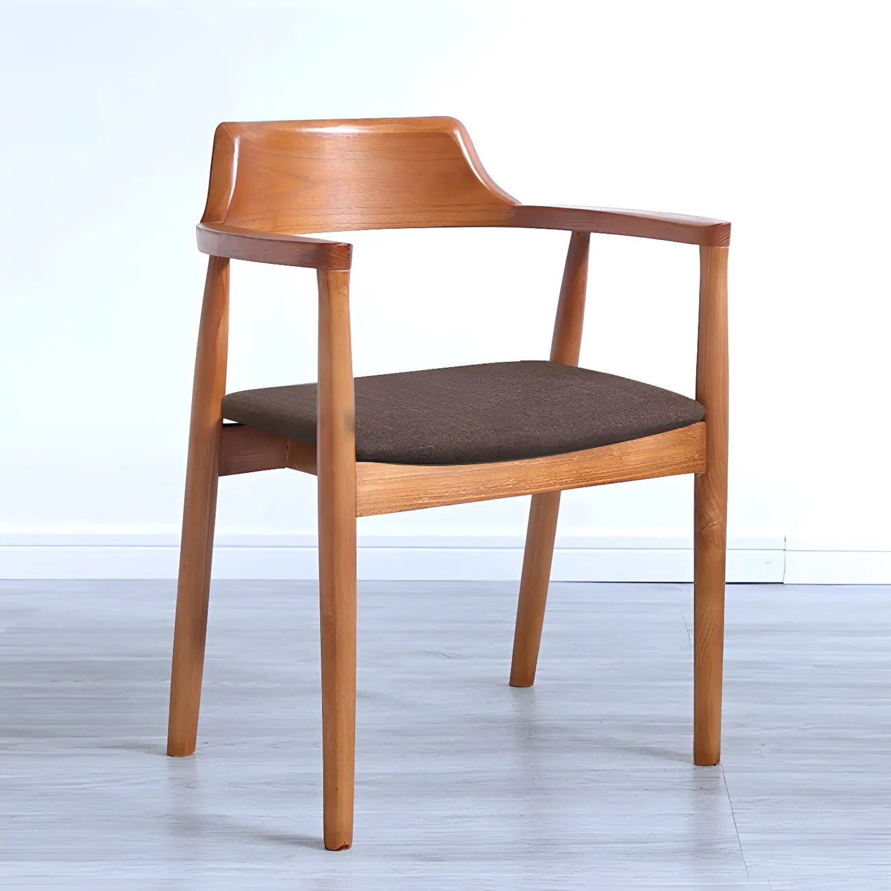 Ensemble de 2 chaises de salle à manger en bois massif style milieu du siècle