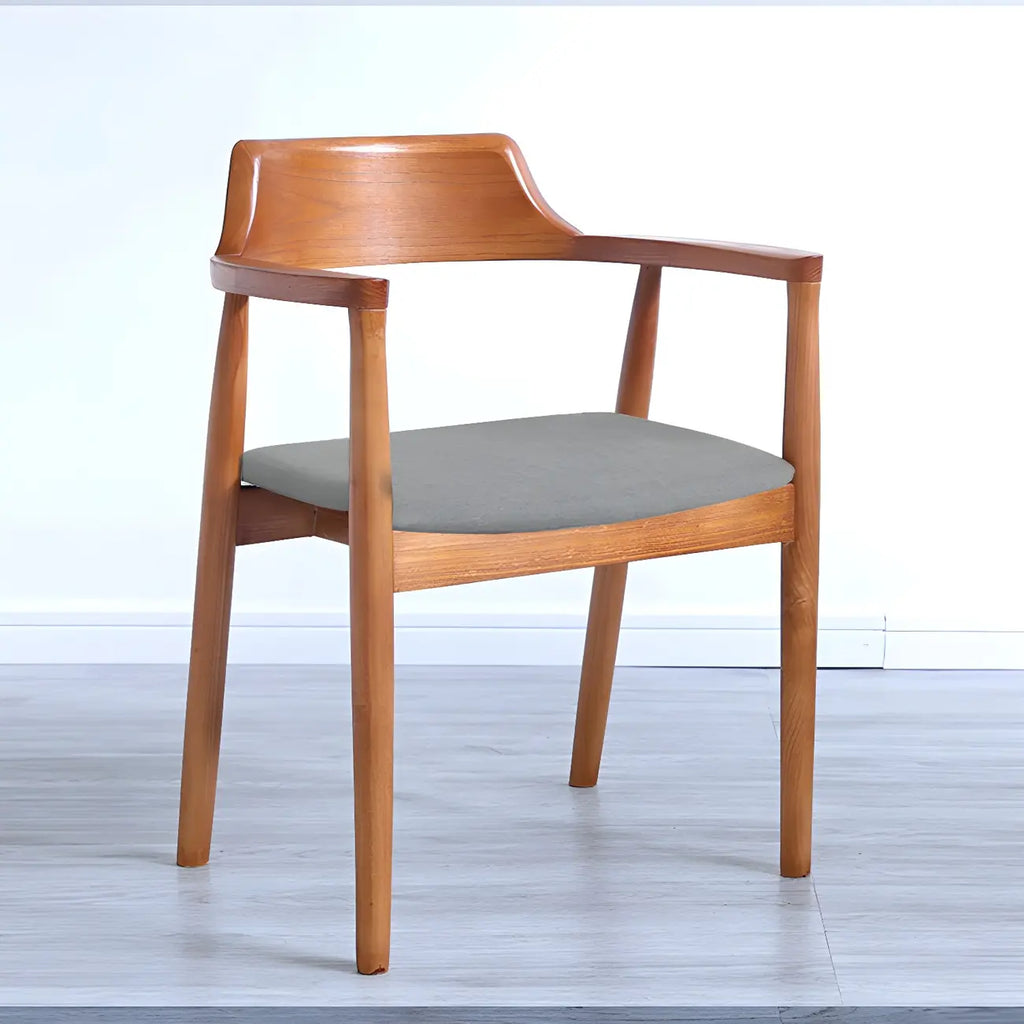 Ensemble de 2 chaises de salle à manger en bois massif style milieu du siècle