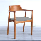 Ensemble de 2 chaises de salle à manger en bois massif style milieu du siècle