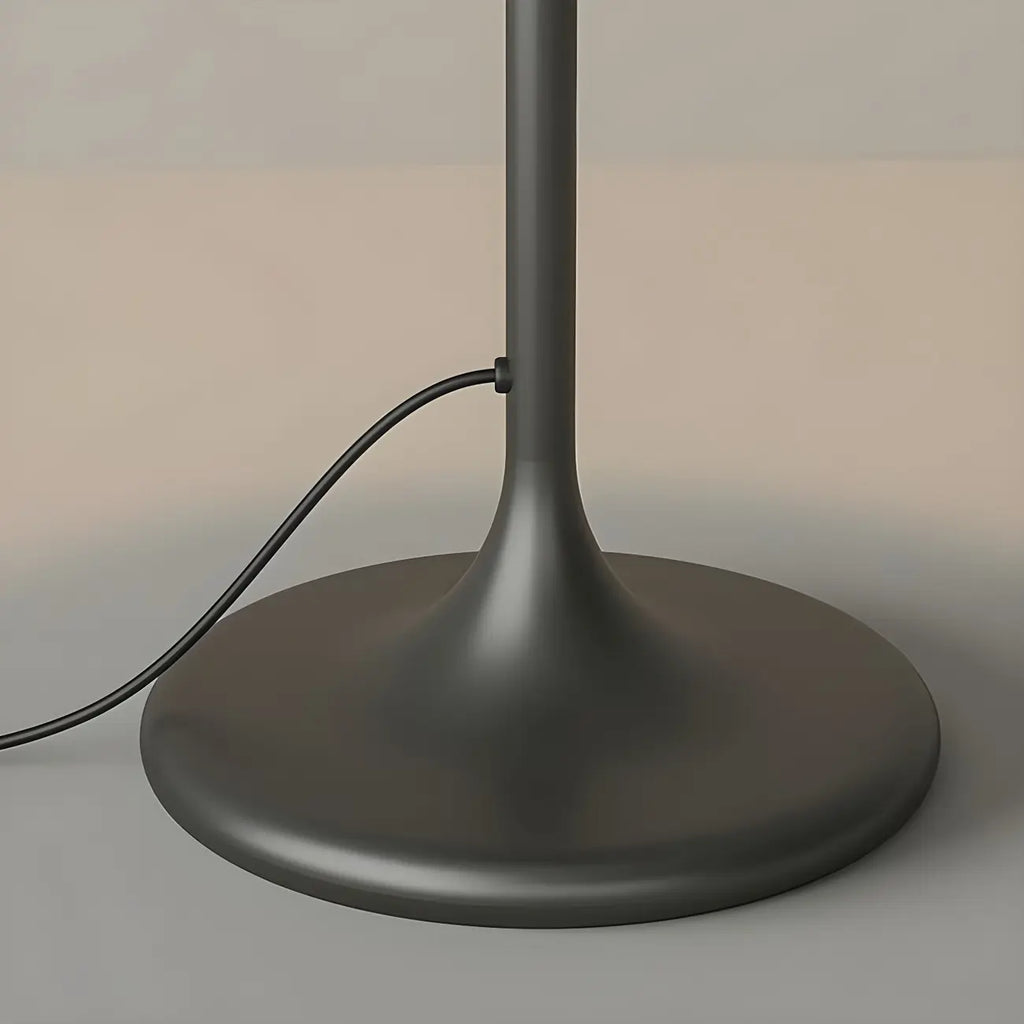 Lampadaire moderne en métal noir 63 avec étagère et éclairage LED