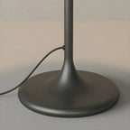 Lampadaire moderne en métal noir 63 avec étagère et éclairage LED