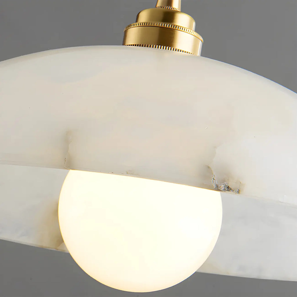 Suspension moderne en dôme de pierre dorée pour îlot de cuisine