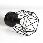 Plafonnier semi-encastré industriel noir à LED pour couloir