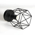 Plafonnier semi-encastré industriel noir à LED pour couloir