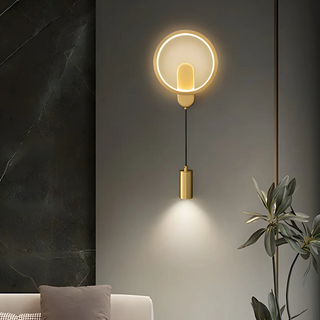 Applique murale moderne à 2 lumières LED avec variateur à 3 niveaux pour salon