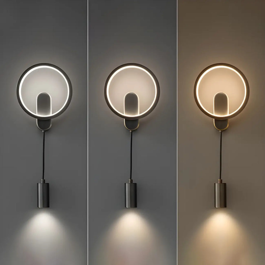 Applique murale moderne à 2 lumières LED avec variateur à 3 niveaux pour salon
