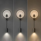 Applique murale moderne à 2 lumières LED avec variateur à 3 niveaux pour salon