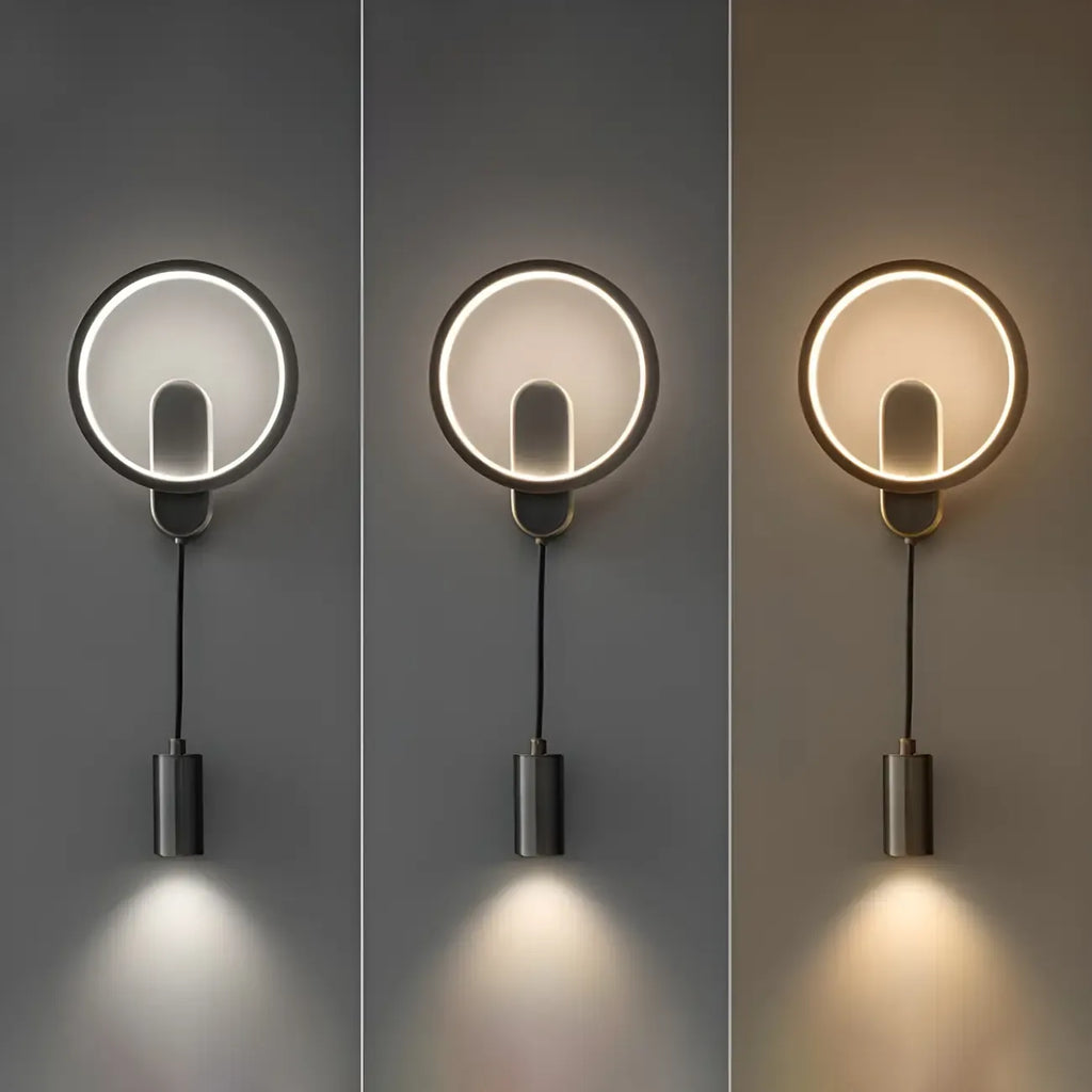 Applique murale moderne à 2 lumières LED avec variateur à 3 niveaux pour salon