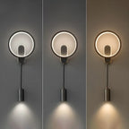 Applique murale moderne à 2 lumières LED avec variateur à 3 niveaux pour salon