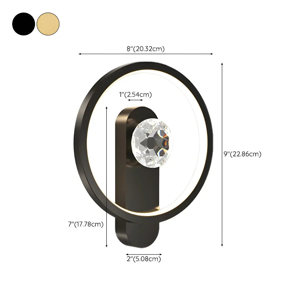 Applique murale moderne à 2 lumières LED avec variateur à 3 niveaux pour salon