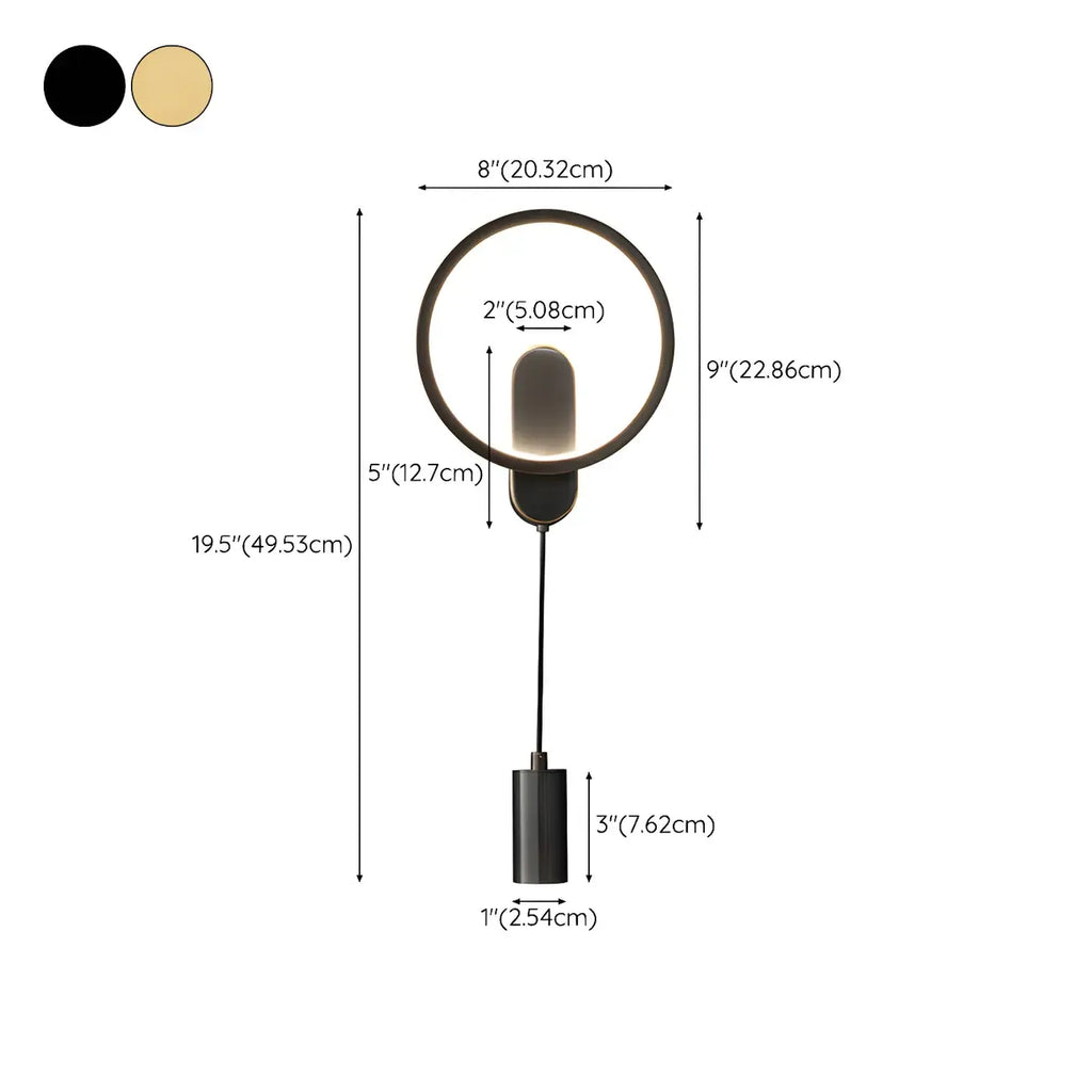 Applique murale moderne à 2 lumières LED avec variateur à 3 niveaux pour salon