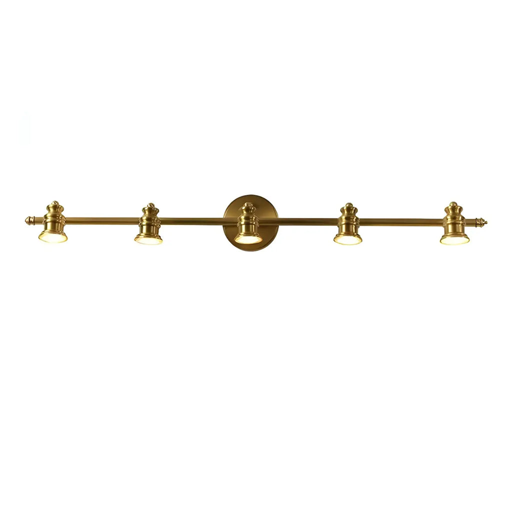 Applique murale élégante en métal doré avec abat-jour en cuivre pour salle de bain