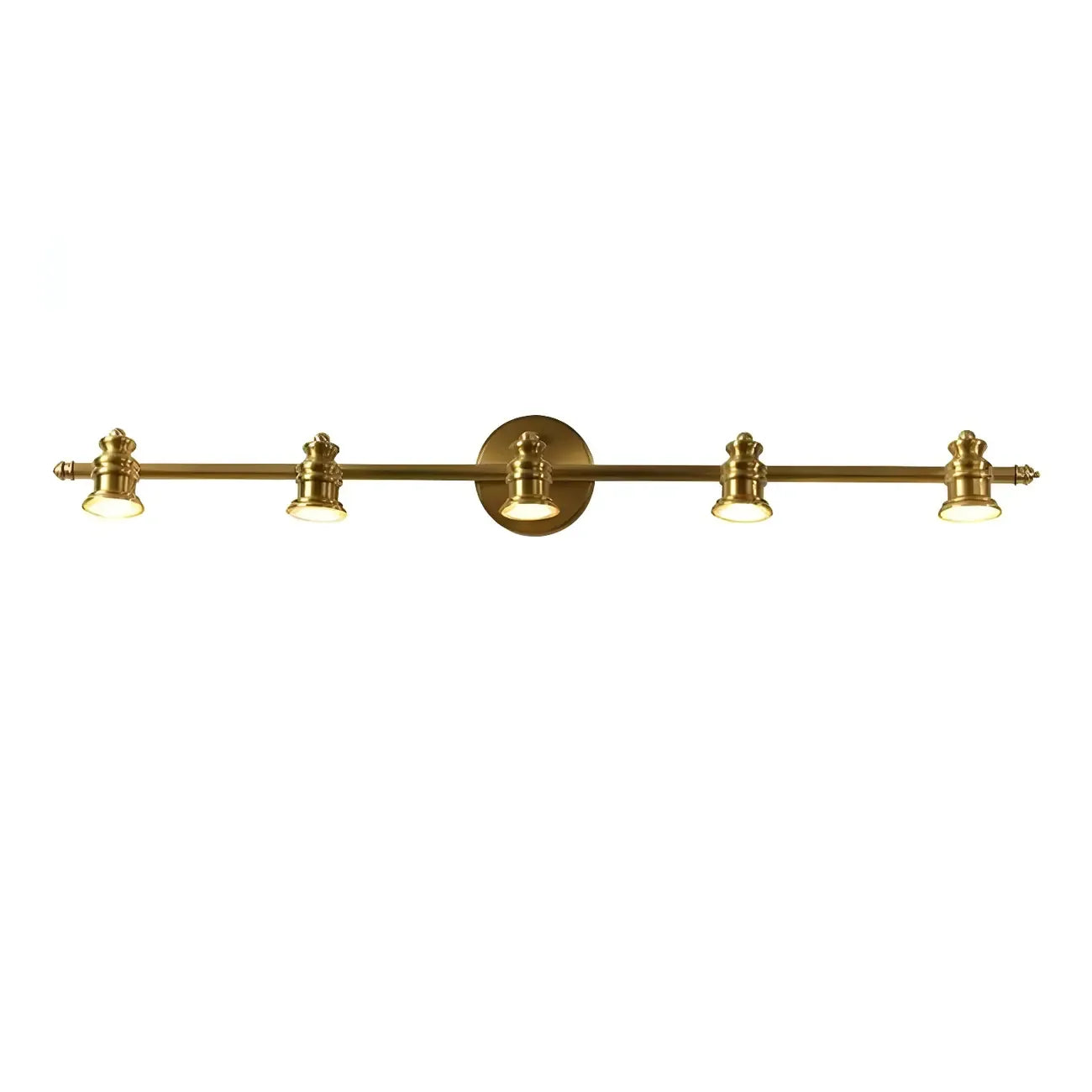 Applique murale élégante en métal doré avec abat-jour en cuivre pour salle de bain