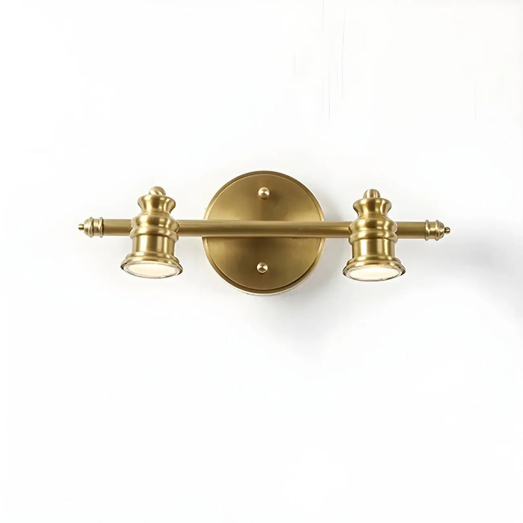 Applique murale élégante en métal doré avec abat-jour en cuivre pour salle de bain