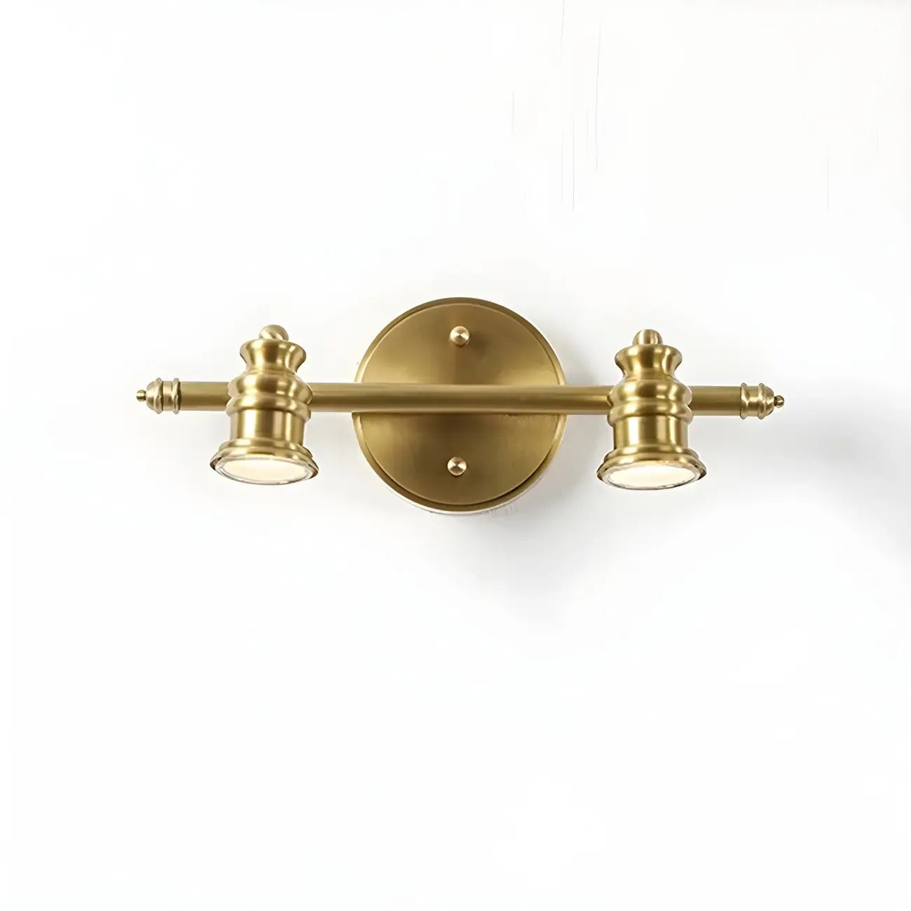 Applique murale élégante en métal doré avec abat-jour en cuivre pour salle de bain
