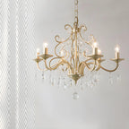 Lustre Candlebra en cristal champagne exquis