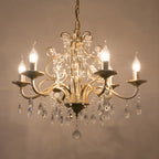 Lustre Candlebra en cristal champagne exquis