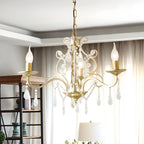 Lustre Candlebra en cristal champagne exquis