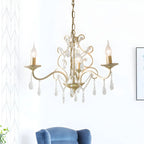 Lustre Candlebra en cristal champagne exquis