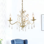 Lustre Candlebra en cristal champagne exquis