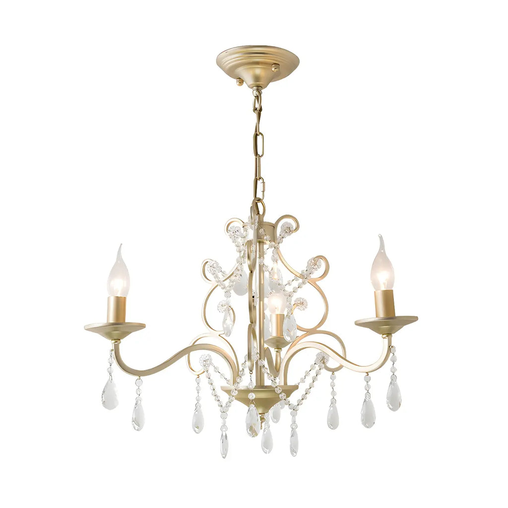 Lustre Candlebra en cristal champagne exquis