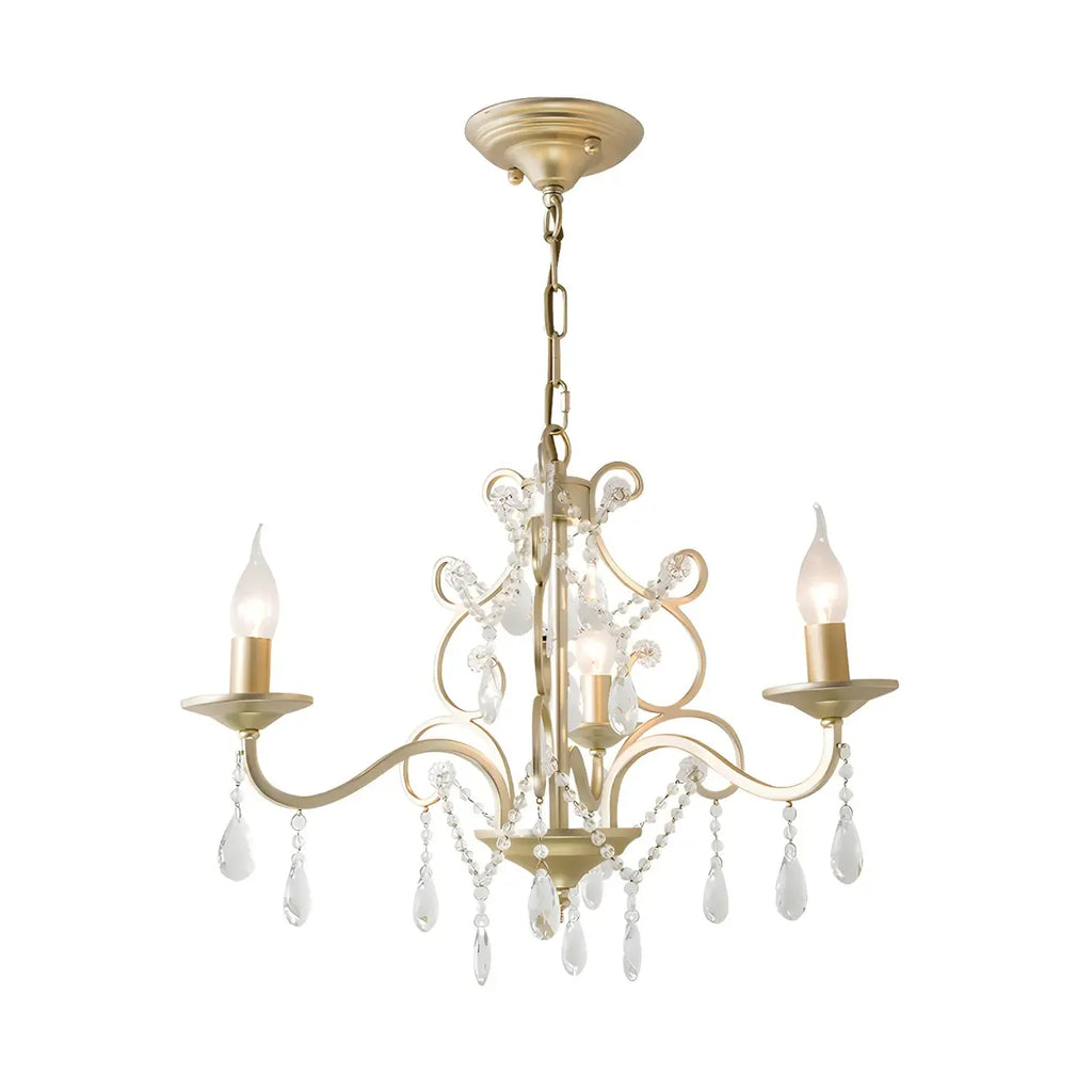 Lustre Candlebra en cristal champagne exquis