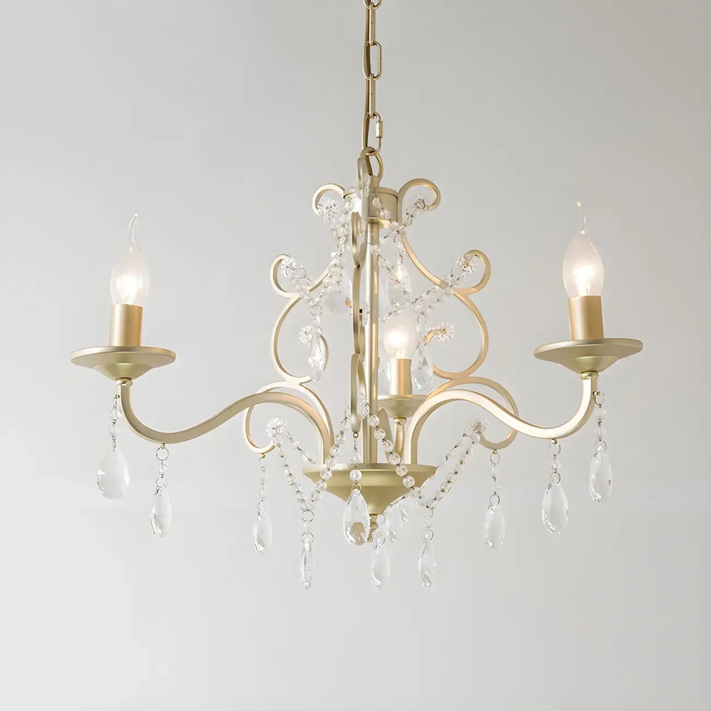 Lustre Candlebra en cristal champagne exquis