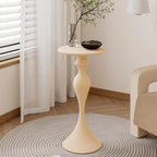 Table d'appoint ronde en métal résistant, petite, pour salon