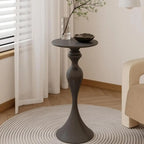 Table d'appoint ronde en métal résistant, petite, pour salon