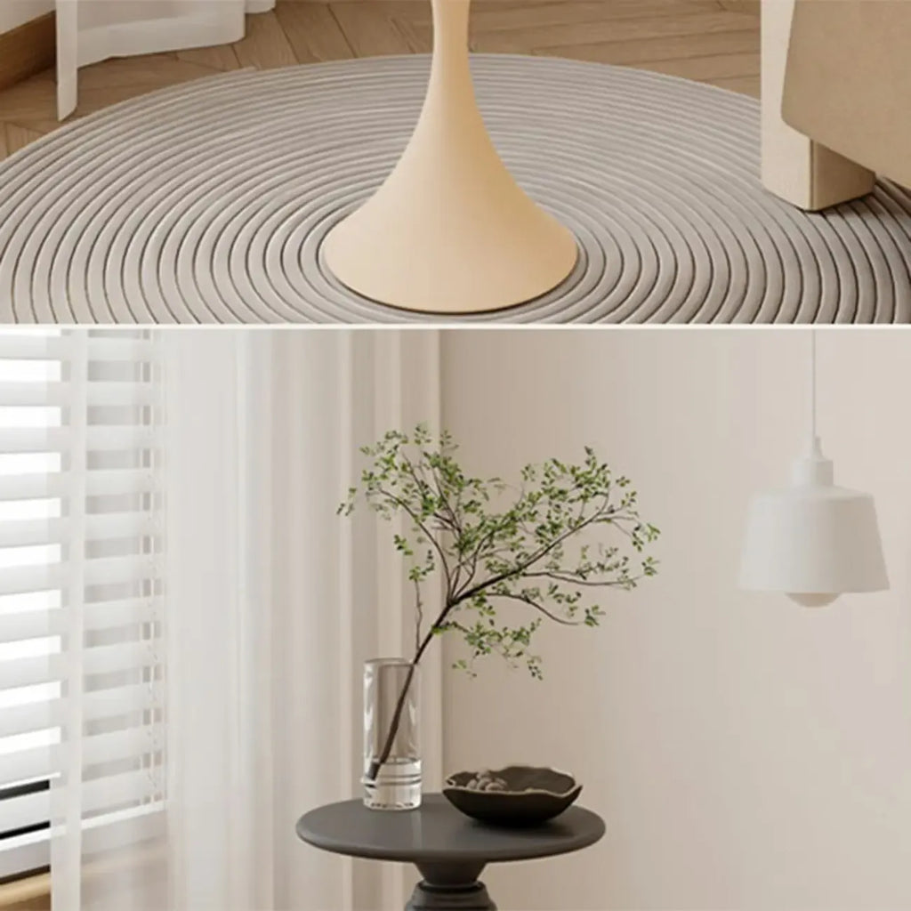 Table d'appoint ronde en métal résistant, petite, pour salon