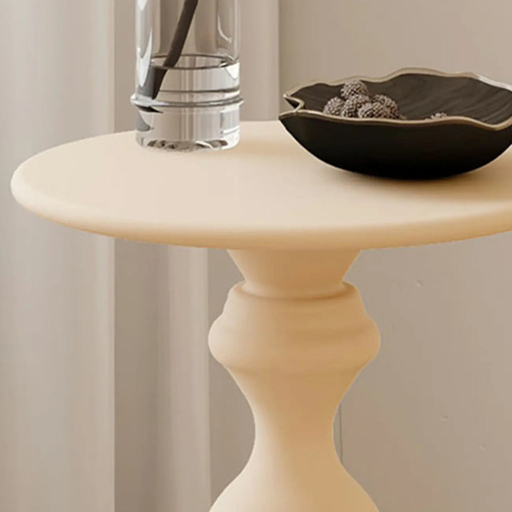 Table d'appoint ronde en métal résistant, petite, pour salon
