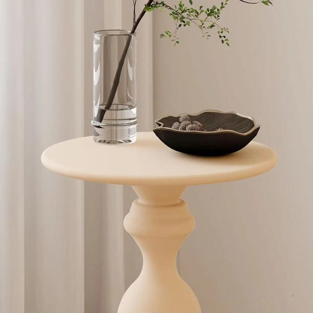 Table d'appoint ronde en métal résistant, petite, pour salon
